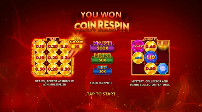 Blazing Coins Deluxe – ponoven vrtljaj s kovanci